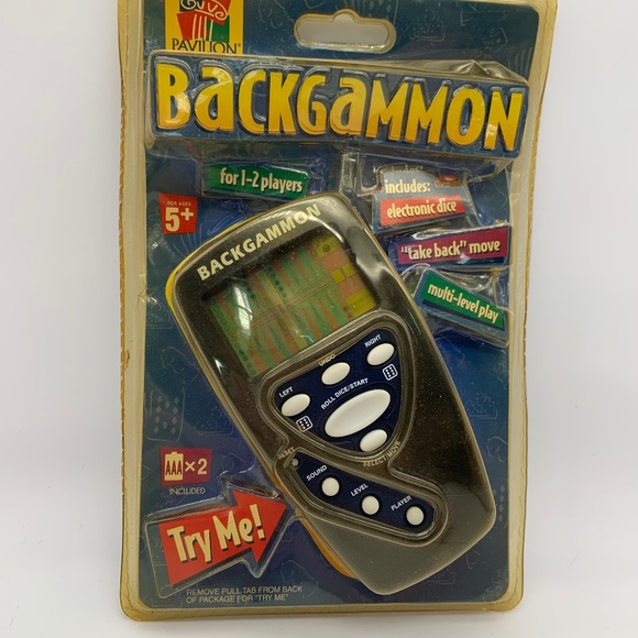 Vintage Pavilion Backgammon Digital Handheld Game Sealed Untested - Picture 3 of 8